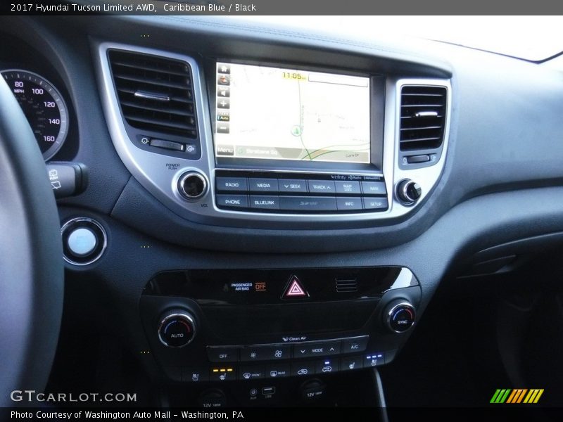Caribbean Blue / Black 2017 Hyundai Tucson Limited AWD