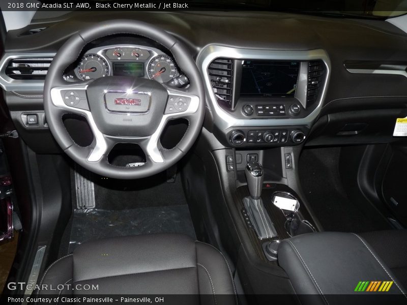 Black Cherry Metallic / Jet Black 2018 GMC Acadia SLT AWD
