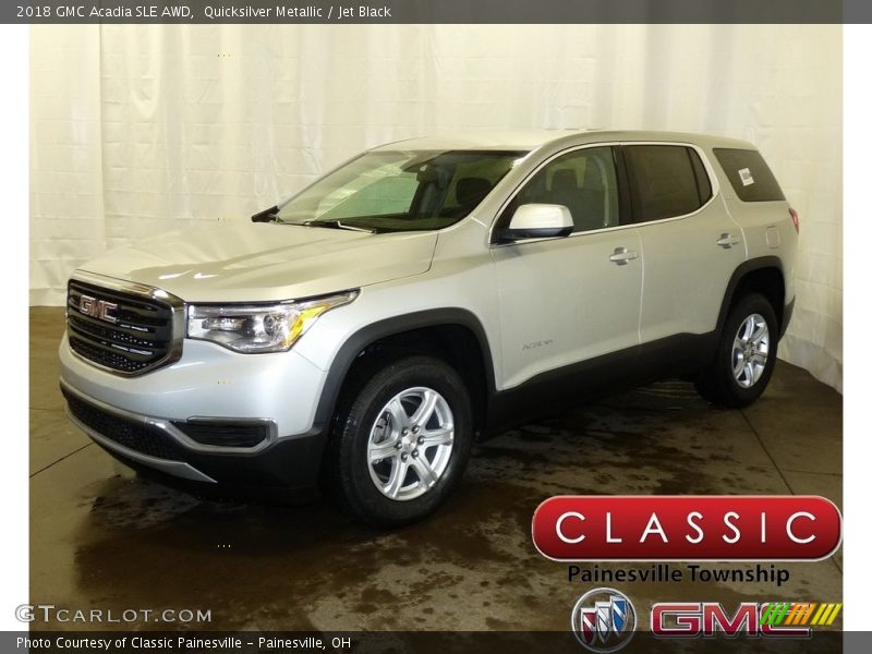 Quicksilver Metallic / Jet Black 2018 GMC Acadia SLE AWD