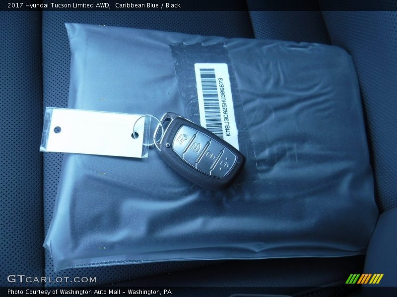 Caribbean Blue / Black 2017 Hyundai Tucson Limited AWD