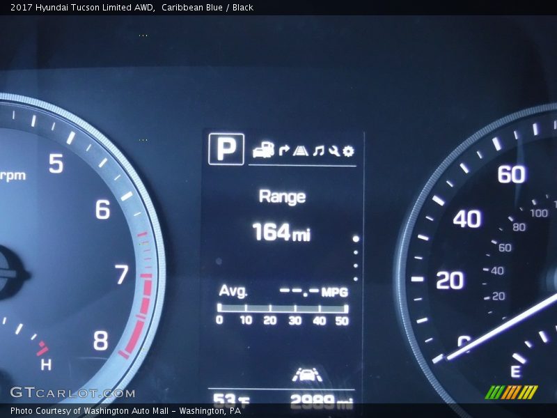 Caribbean Blue / Black 2017 Hyundai Tucson Limited AWD