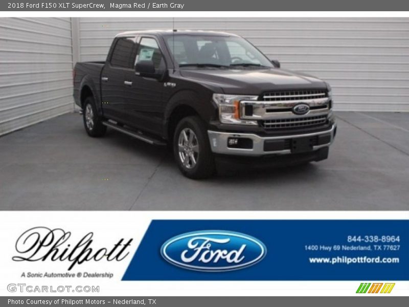 Magma Red / Earth Gray 2018 Ford F150 XLT SuperCrew