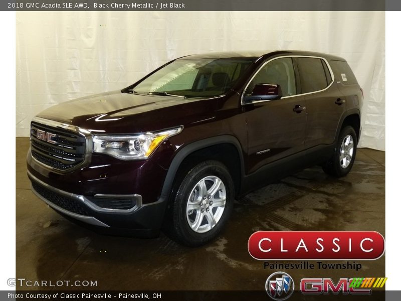 Black Cherry Metallic / Jet Black 2018 GMC Acadia SLE AWD