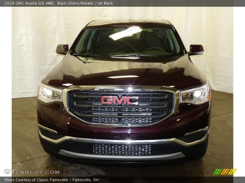Black Cherry Metallic / Jet Black 2018 GMC Acadia SLE AWD