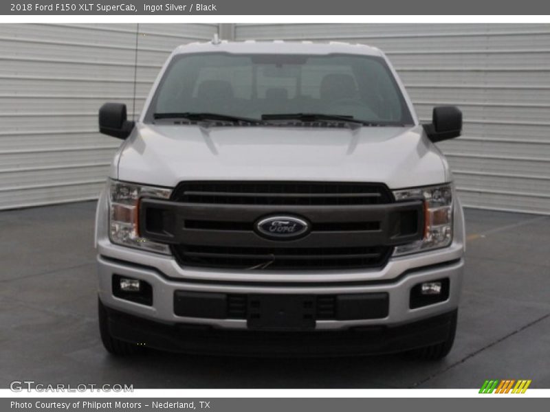 Ingot Silver / Black 2018 Ford F150 XLT SuperCab