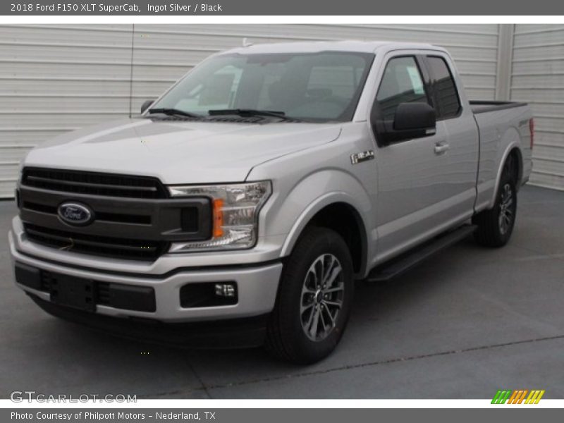 Ingot Silver / Black 2018 Ford F150 XLT SuperCab