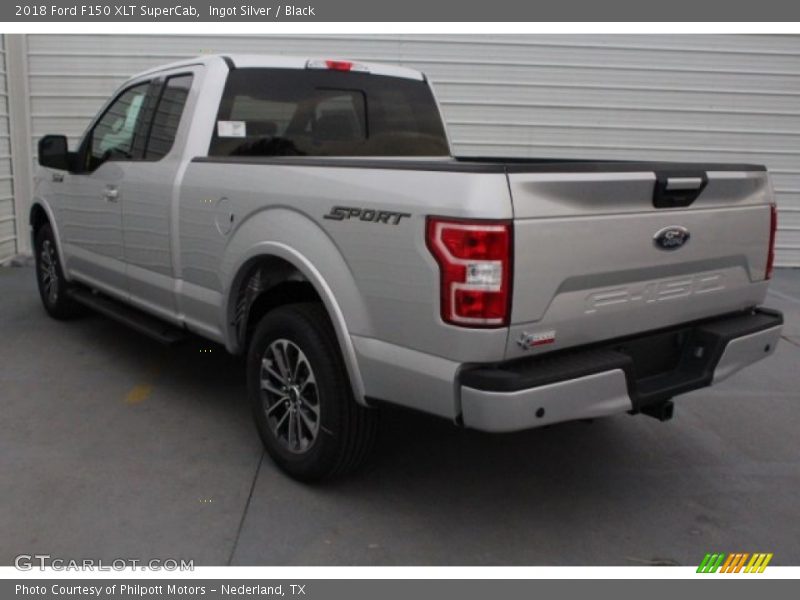 Ingot Silver / Black 2018 Ford F150 XLT SuperCab