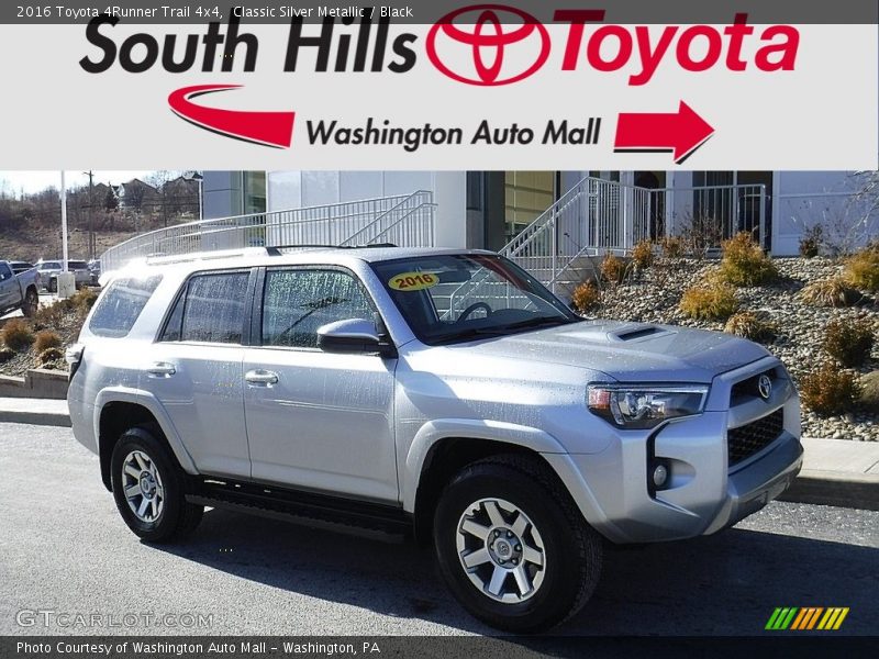 Classic Silver Metallic / Black 2016 Toyota 4Runner Trail 4x4