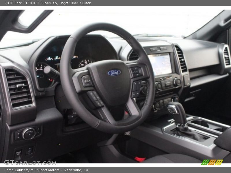 Ingot Silver / Black 2018 Ford F150 XLT SuperCab