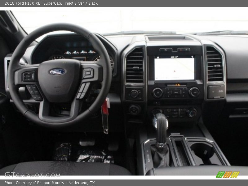 Ingot Silver / Black 2018 Ford F150 XLT SuperCab