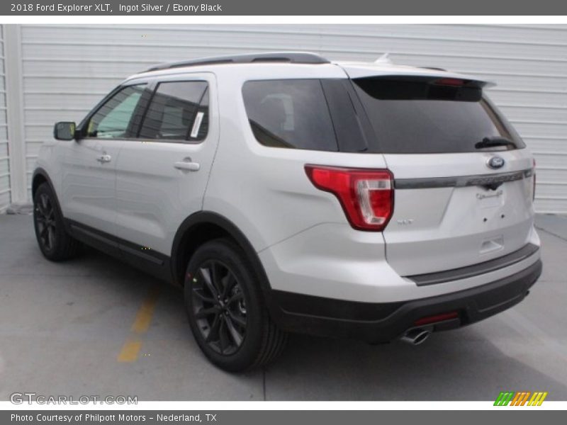 Ingot Silver / Ebony Black 2018 Ford Explorer XLT