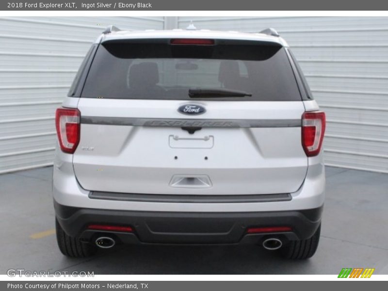 Ingot Silver / Ebony Black 2018 Ford Explorer XLT