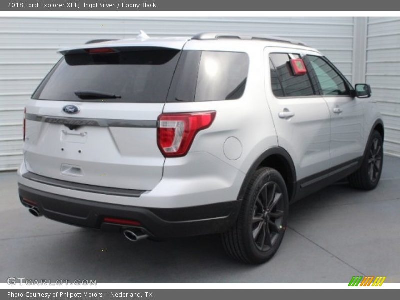 Ingot Silver / Ebony Black 2018 Ford Explorer XLT