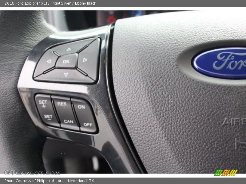 Ingot Silver / Ebony Black 2018 Ford Explorer XLT