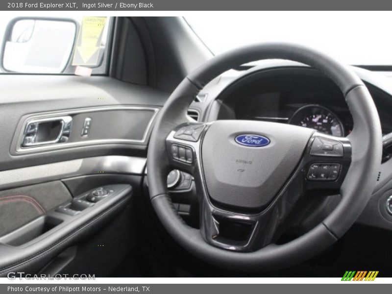 Ingot Silver / Ebony Black 2018 Ford Explorer XLT