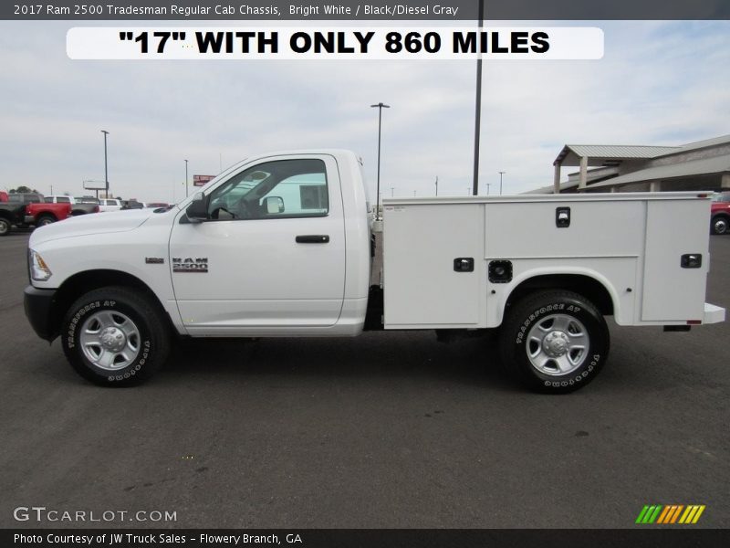 Bright White / Black/Diesel Gray 2017 Ram 2500 Tradesman Regular Cab Chassis