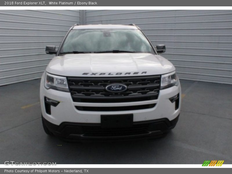 White Platinum / Ebony Black 2018 Ford Explorer XLT
