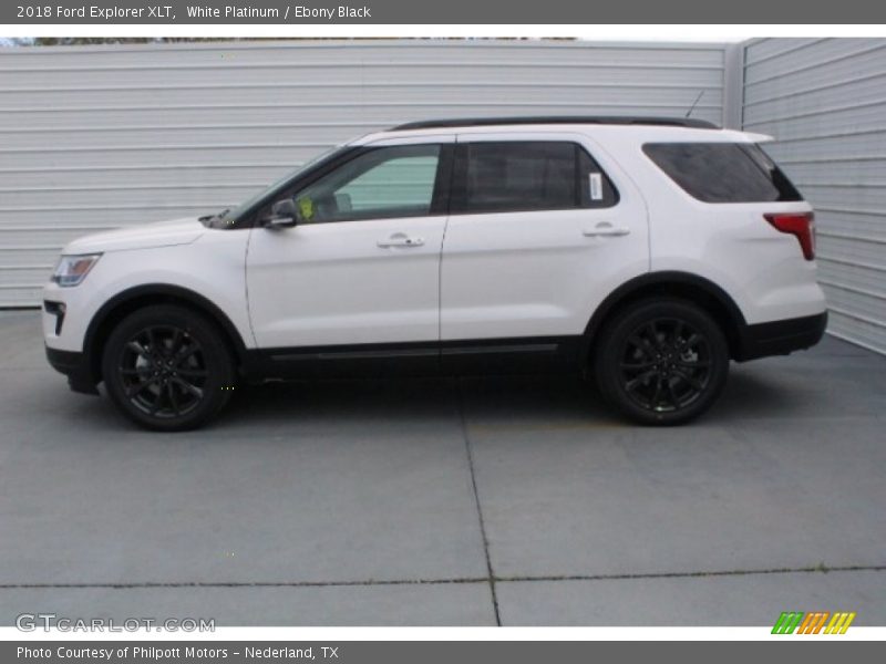 White Platinum / Ebony Black 2018 Ford Explorer XLT