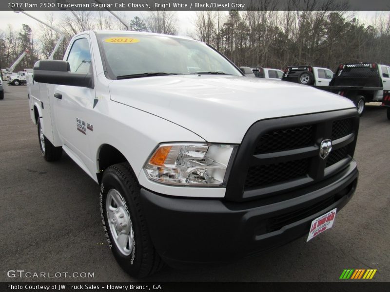 Bright White / Black/Diesel Gray 2017 Ram 2500 Tradesman Regular Cab Chassis