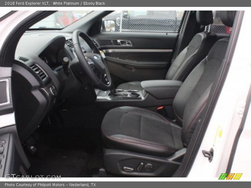White Platinum / Ebony Black 2018 Ford Explorer XLT