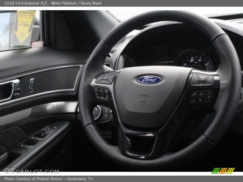 White Platinum / Ebony Black 2018 Ford Explorer XLT