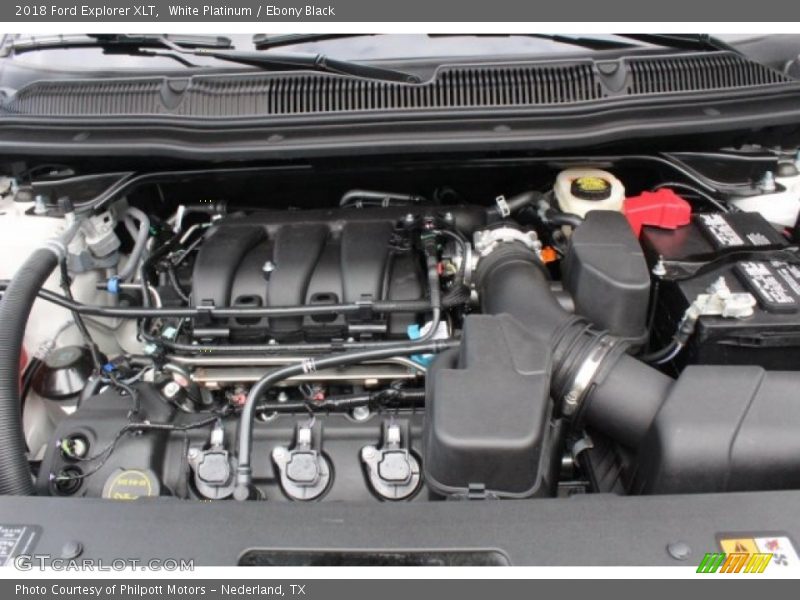 White Platinum / Ebony Black 2018 Ford Explorer XLT