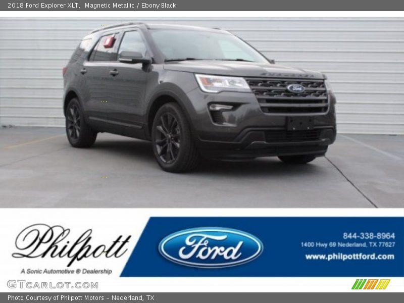Magnetic Metallic / Ebony Black 2018 Ford Explorer XLT