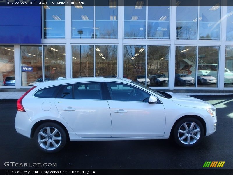 Ice White / Off Black 2017 Volvo V60 T5 AWD