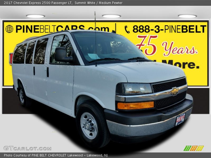 Summit White / Medium Pewter 2017 Chevrolet Express 2500 Passenger LT