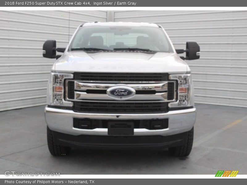 Ingot Silver / Earth Gray 2018 Ford F250 Super Duty STX Crew Cab 4x4