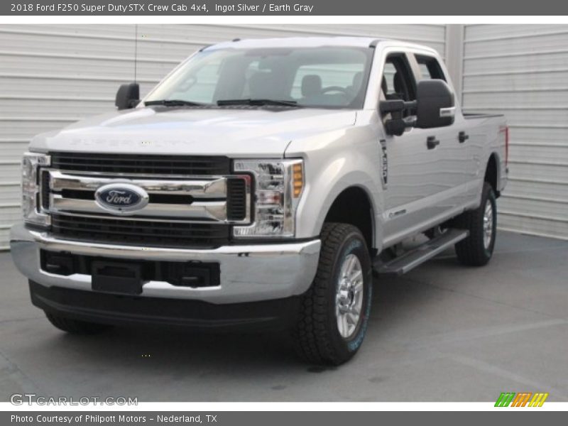 Ingot Silver / Earth Gray 2018 Ford F250 Super Duty STX Crew Cab 4x4