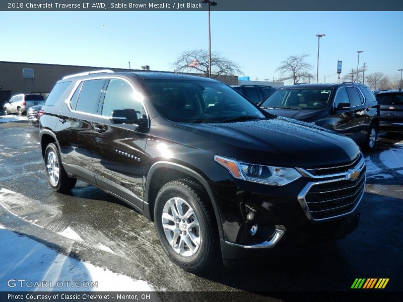 Sable Brown Metallic / Jet Black 2018 Chevrolet Traverse LT AWD