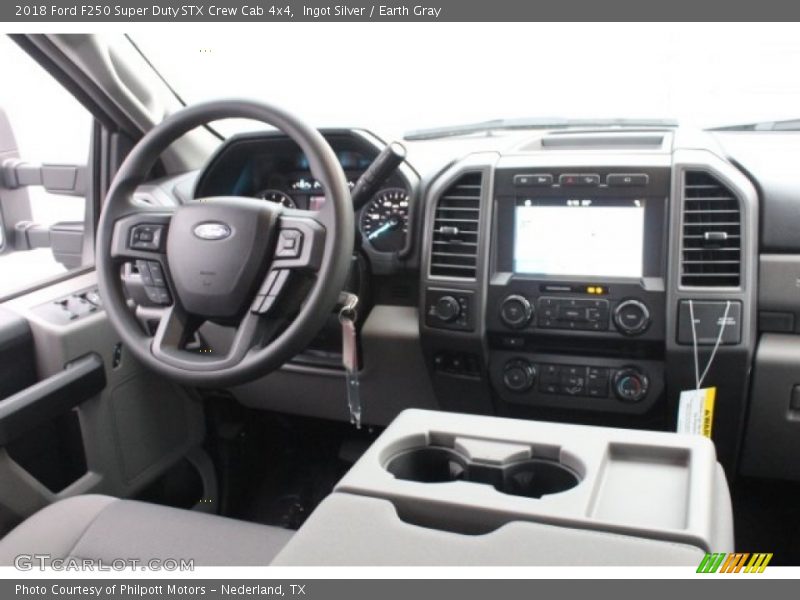 Ingot Silver / Earth Gray 2018 Ford F250 Super Duty STX Crew Cab 4x4