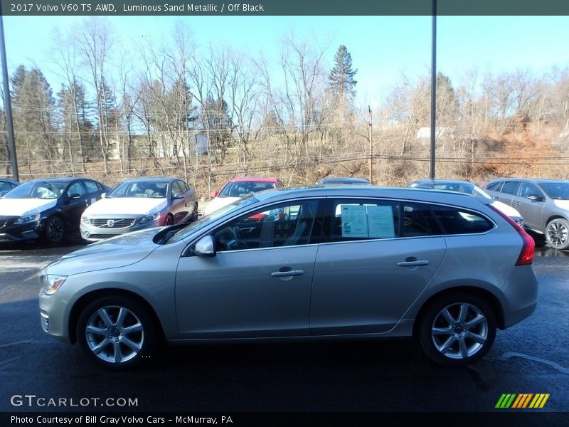 Luminous Sand Metallic / Off Black 2017 Volvo V60 T5 AWD