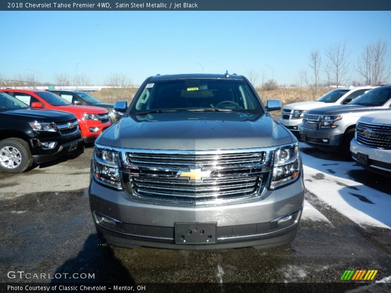 Satin Steel Metallic / Jet Black 2018 Chevrolet Tahoe Premier 4WD