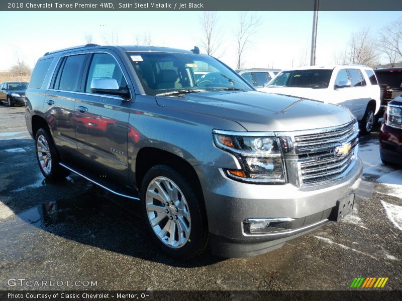 Satin Steel Metallic / Jet Black 2018 Chevrolet Tahoe Premier 4WD