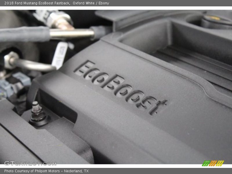 Oxford White / Ebony 2018 Ford Mustang EcoBoost Fastback
