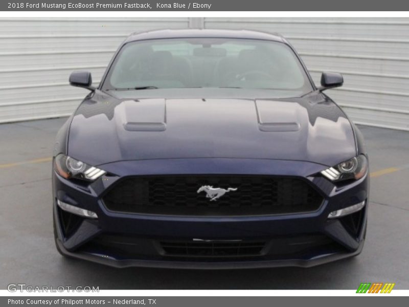 Kona Blue / Ebony 2018 Ford Mustang EcoBoost Premium Fastback