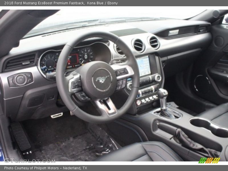 Kona Blue / Ebony 2018 Ford Mustang EcoBoost Premium Fastback