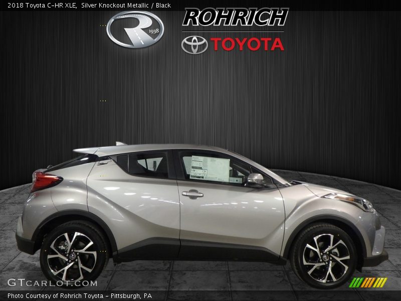 Silver Knockout Metallic / Black 2018 Toyota C-HR XLE