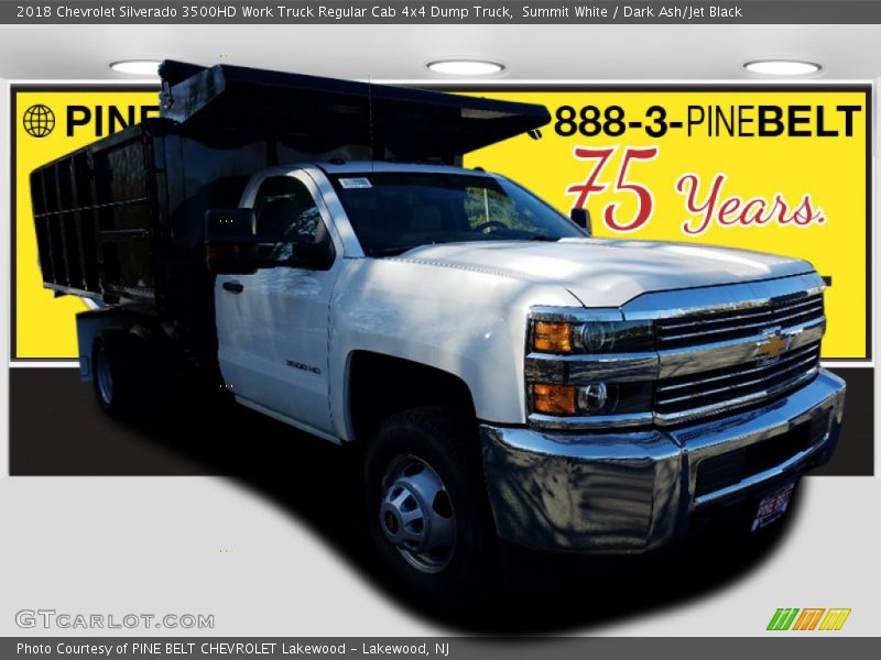 Summit White / Dark Ash/Jet Black 2018 Chevrolet Silverado 3500HD Work Truck Regular Cab 4x4 Dump Truck