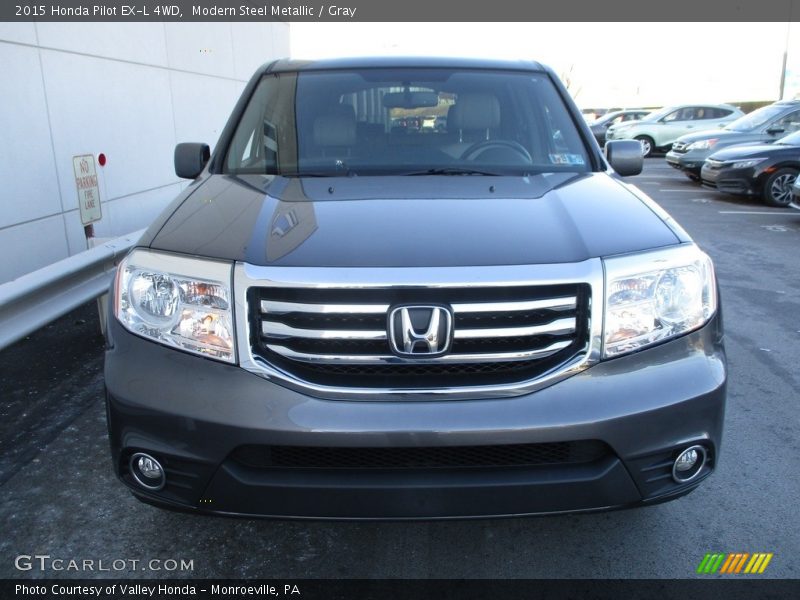 Modern Steel Metallic / Gray 2015 Honda Pilot EX-L 4WD