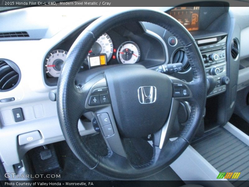 Modern Steel Metallic / Gray 2015 Honda Pilot EX-L 4WD