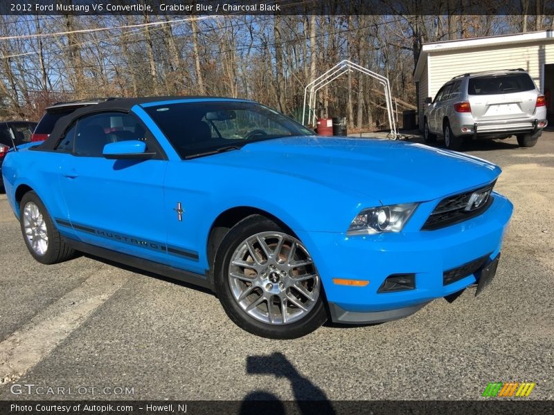 Grabber Blue / Charcoal Black 2012 Ford Mustang V6 Convertible