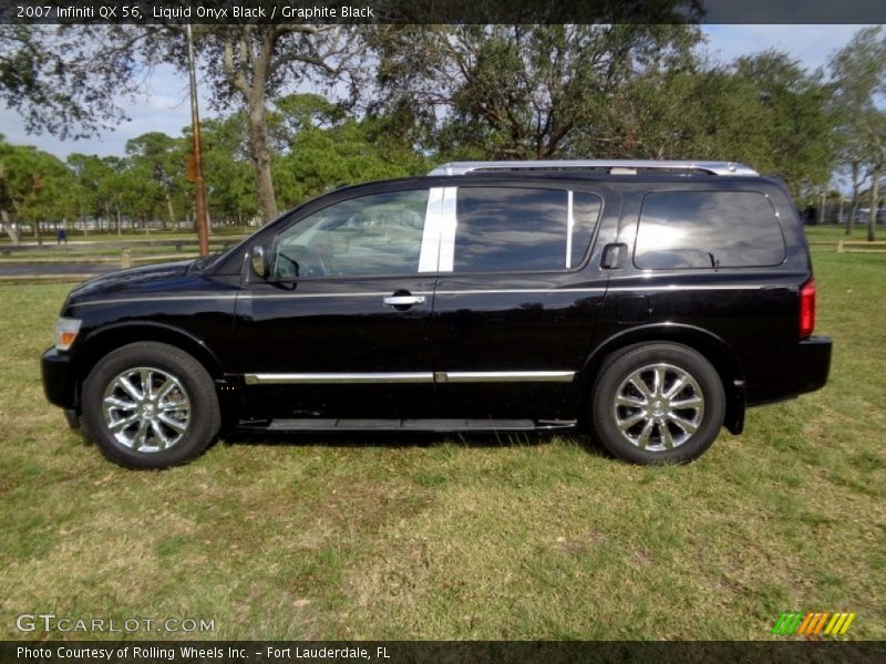 Liquid Onyx Black / Graphite Black 2007 Infiniti QX 56