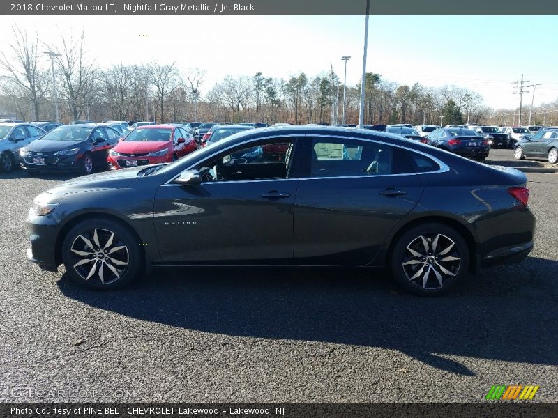 Nightfall Gray Metallic / Jet Black 2018 Chevrolet Malibu LT