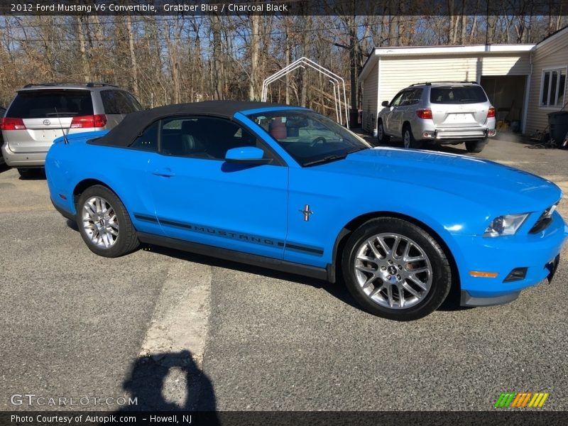 Grabber Blue / Charcoal Black 2012 Ford Mustang V6 Convertible