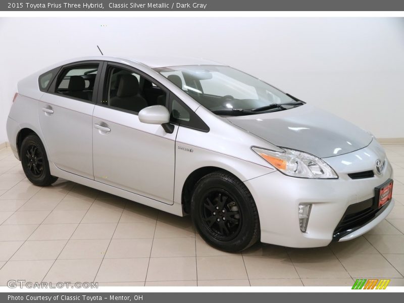 Classic Silver Metallic / Dark Gray 2015 Toyota Prius Three Hybrid