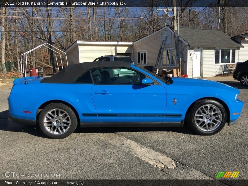 Grabber Blue / Charcoal Black 2012 Ford Mustang V6 Convertible