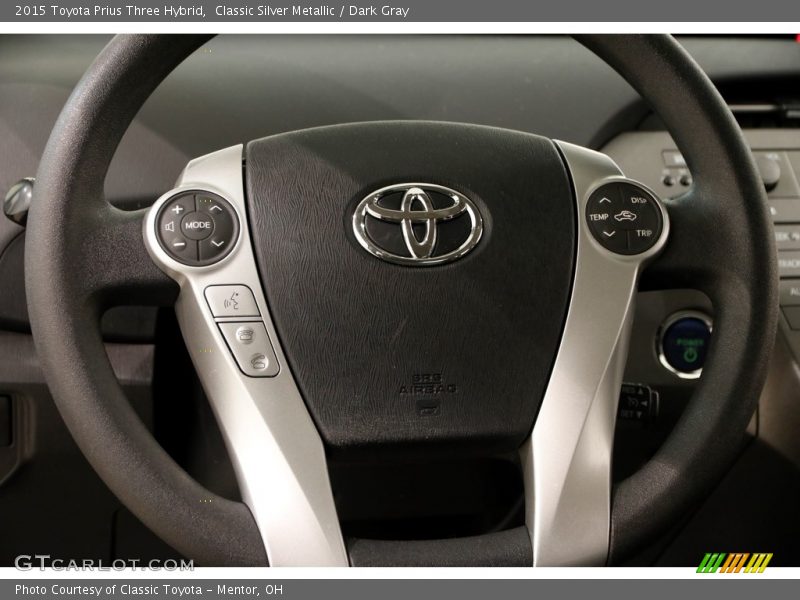 Classic Silver Metallic / Dark Gray 2015 Toyota Prius Three Hybrid